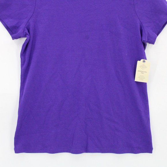 St.Johns Bay Shirt Womens Purple Short Sleeve Essential Tee Crewneck Size L NWT - Picture 4 of 9